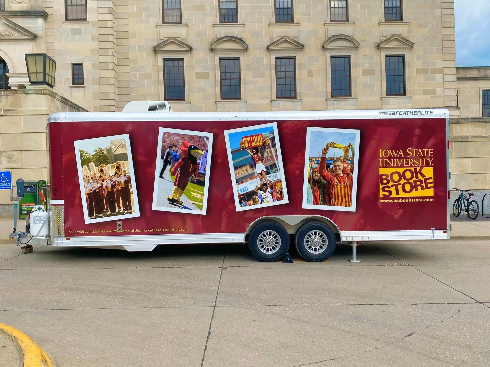 Left side of trailer.